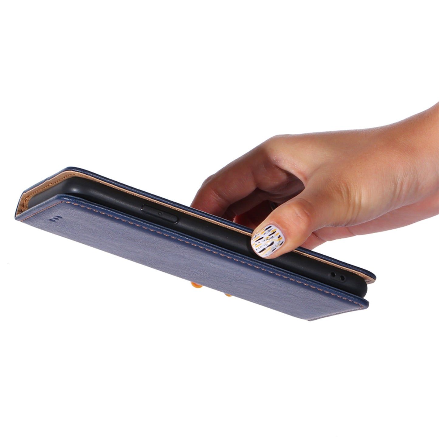 For Samsung Galaxy A13 4G Drop Prevention PU Leather Wallet Case Magnetic Auto-absorbed Stand Phone Shell