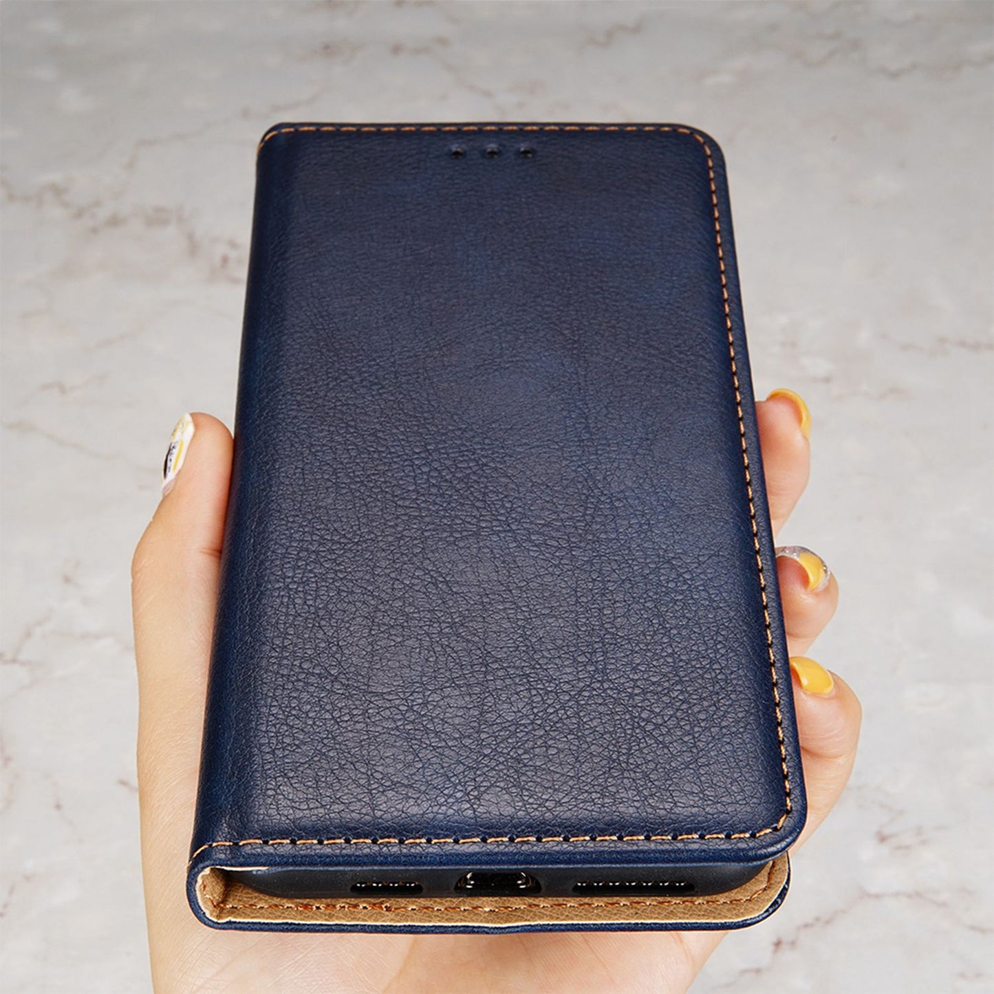 For Samsung Galaxy A13 4G Drop Prevention PU Leather Wallet Case Magnetic Auto-absorbed Stand Phone Shell