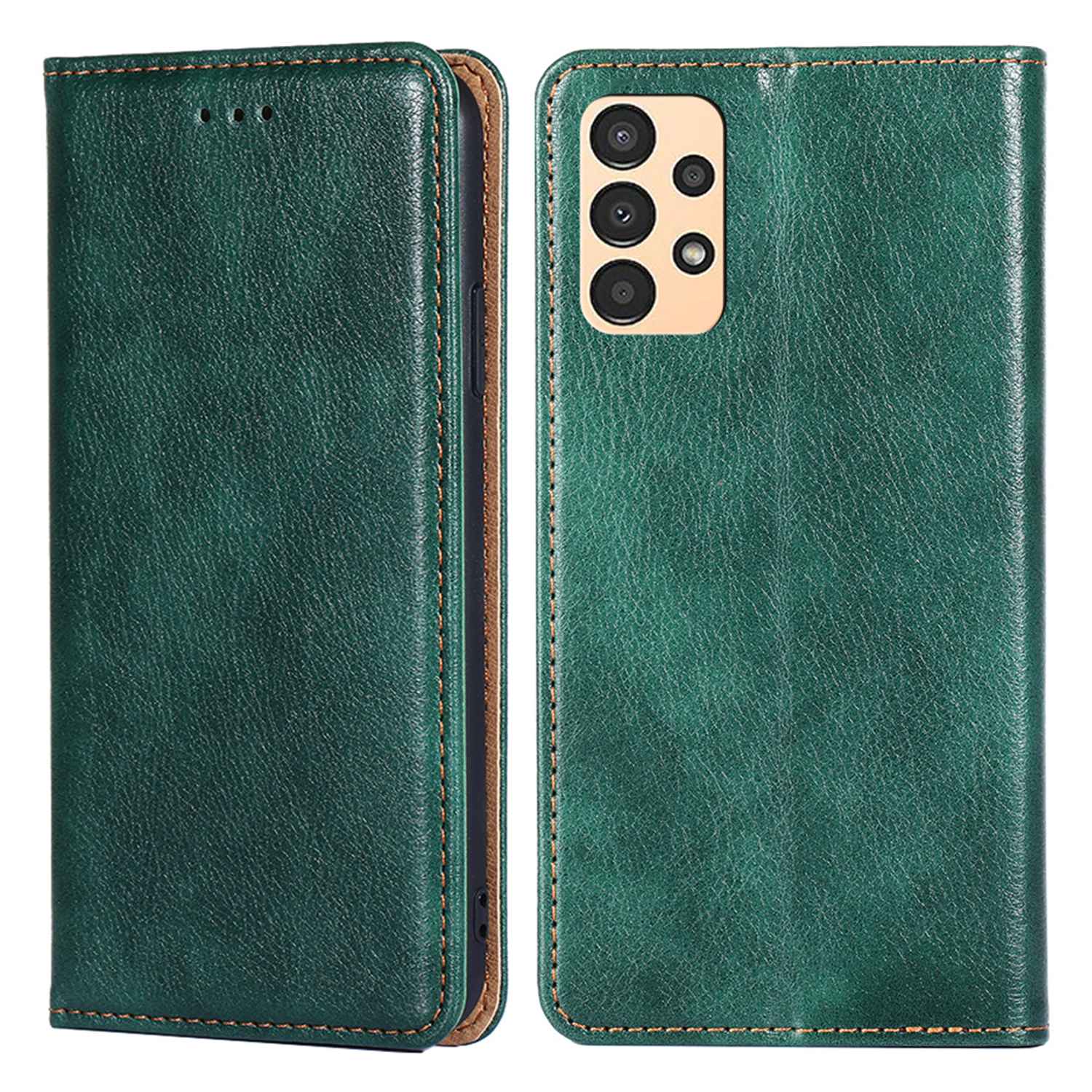 For Samsung Galaxy A13 4G Drop Prevention PU Leather Wallet Case Magnetic Auto-absorbed Stand Phone Shell