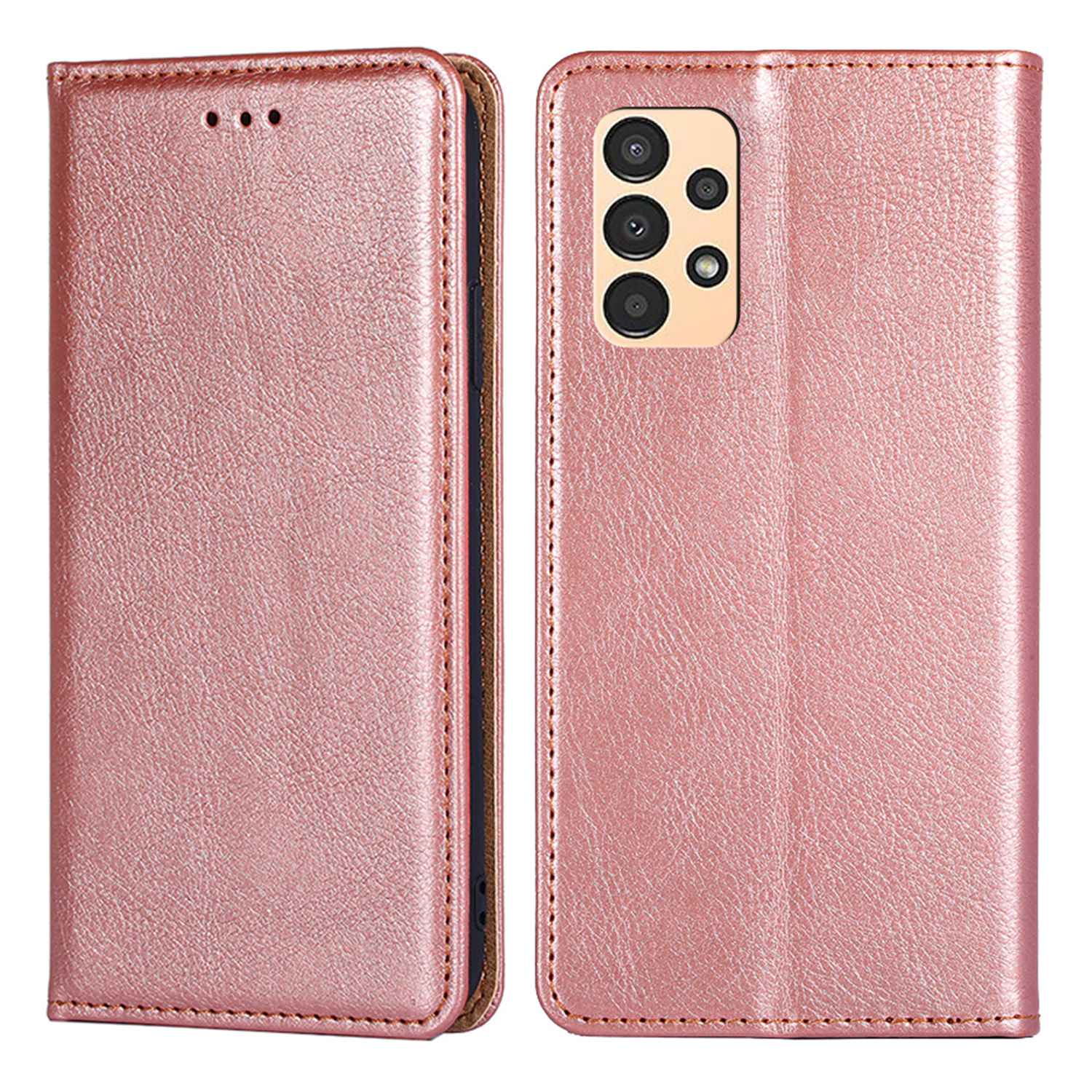 For Samsung Galaxy A13 4G Drop Prevention PU Leather Wallet Case Magnetic Auto-absorbed Stand Phone Shell