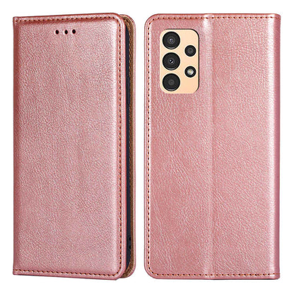 For Samsung Galaxy A13 4G Drop Prevention PU Leather Wallet Case Magnetic Auto-absorbed Stand Phone Shell