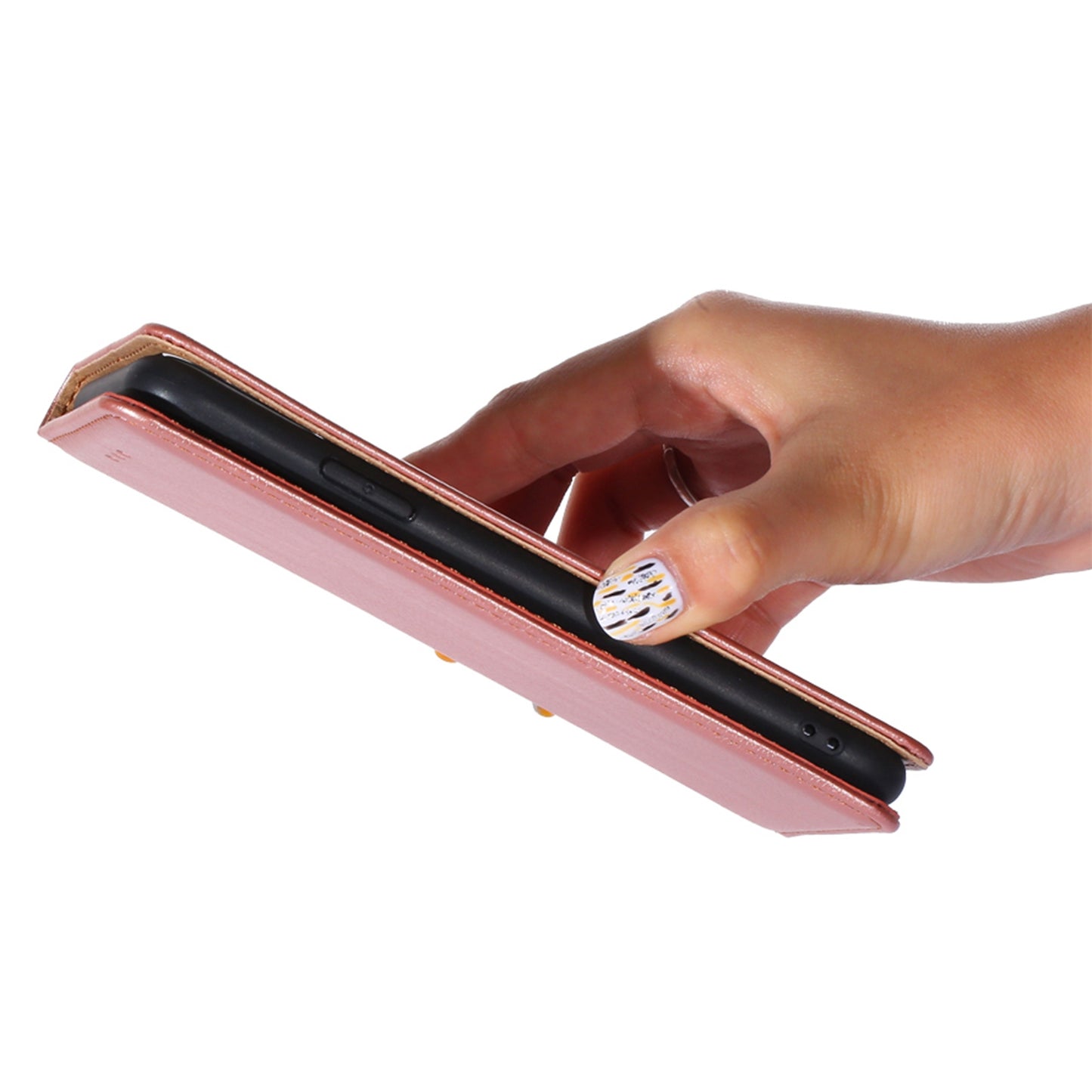 For Samsung Galaxy A13 4G Drop Prevention PU Leather Wallet Case Magnetic Auto-absorbed Stand Phone Shell