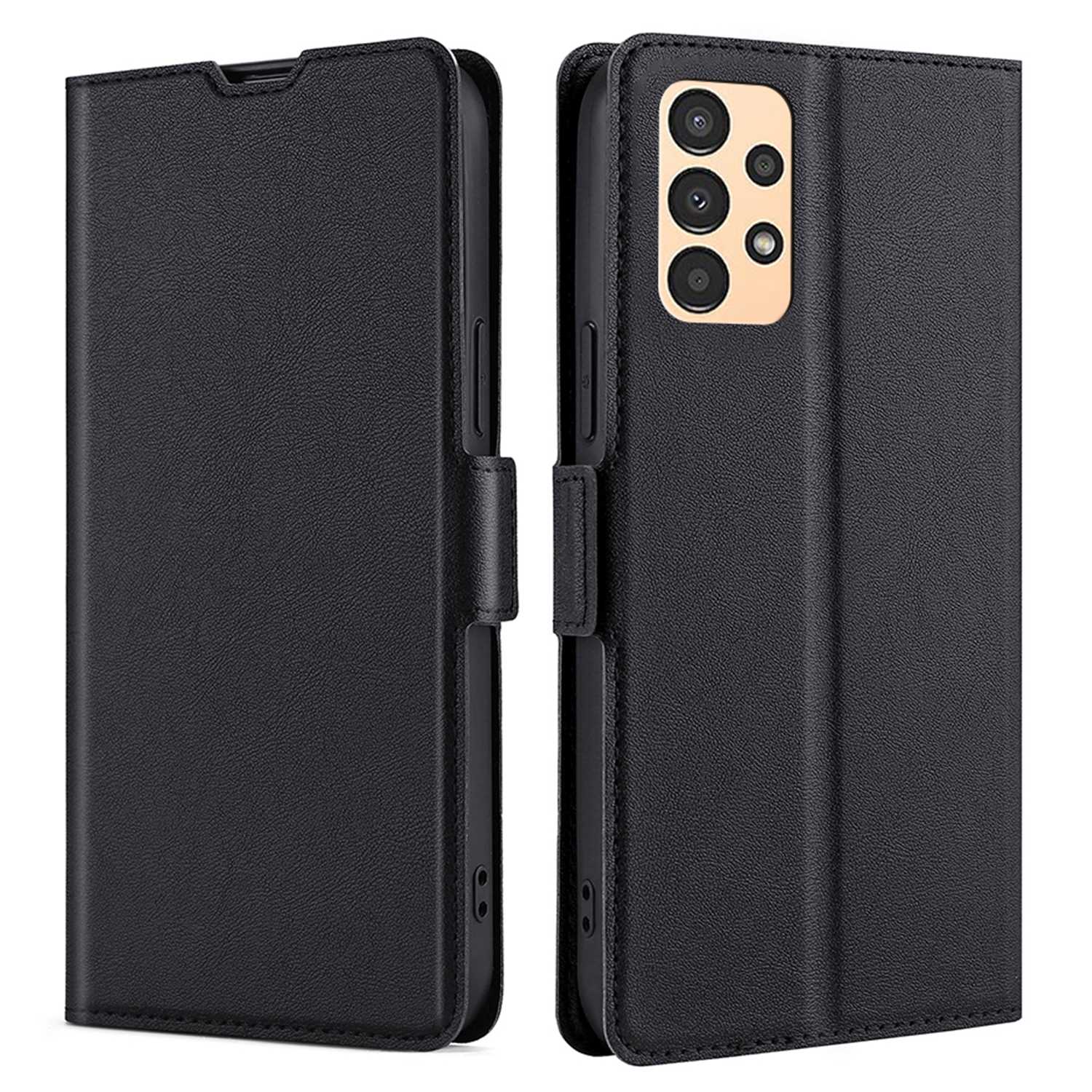 For Samsung Galaxy A13 4G Fall Prevention Side Magnetic Clasp Ultra Thin Phone Case PU Leather Stand Shell with Card Holder
