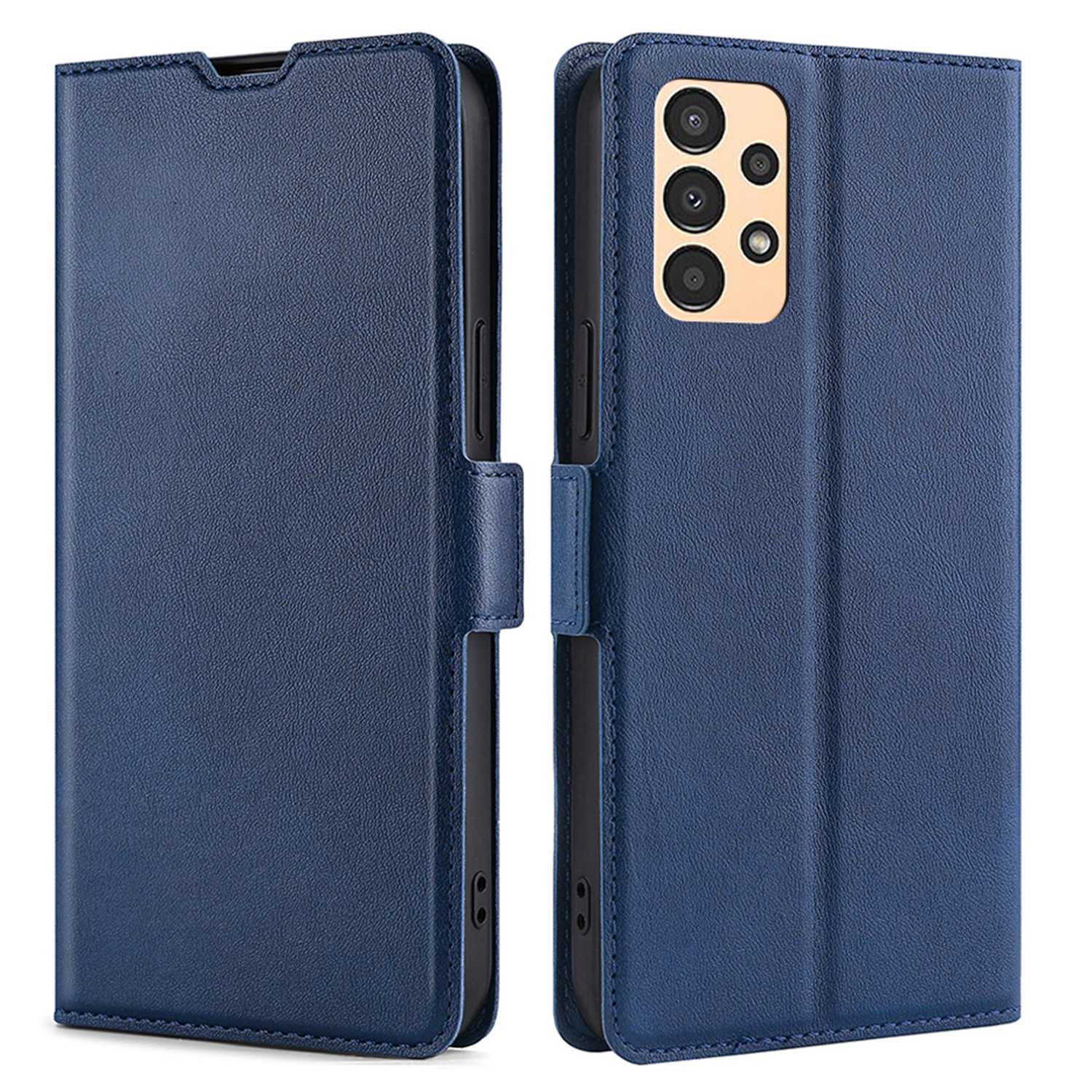 For Samsung Galaxy A13 4G Fall Prevention Side Magnetic Clasp Ultra Thin Phone Case PU Leather Stand Shell with Card Holder