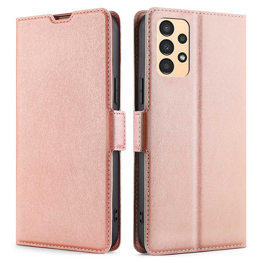 For Samsung Galaxy A13 4G Fall Prevention Side Magnetic Clasp Ultra Thin Phone Case PU Leather Stand Shell with Card Holder