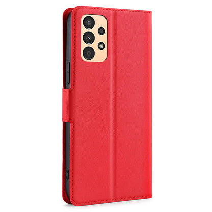 For Samsung Galaxy A13 4G Fall Prevention Side Magnetic Clasp Ultra Thin Phone Case PU Leather Stand Shell with Card Holder