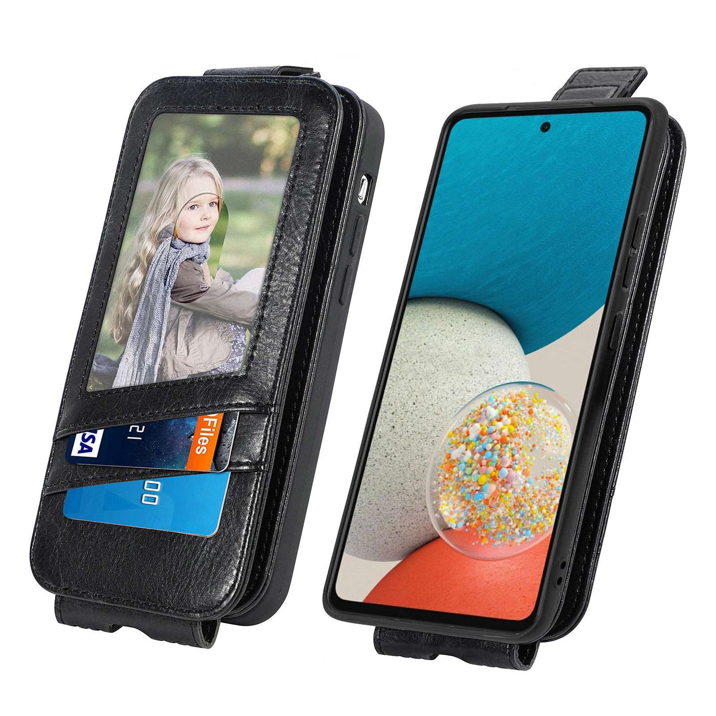 For Samsung Galaxy A53 5G PU Leather Vertical Flip Cover Zipper Wallet Stand Phone Case with Built-in Metal Sheet