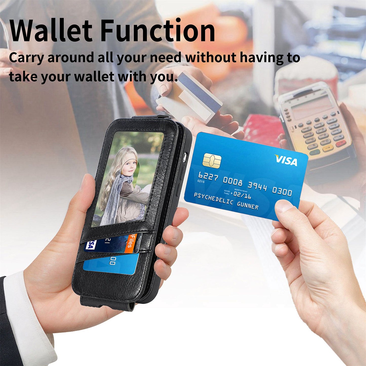 For Samsung Galaxy A53 5G PU Leather Vertical Flip Cover Zipper Wallet Stand Phone Case with Built-in Metal Sheet