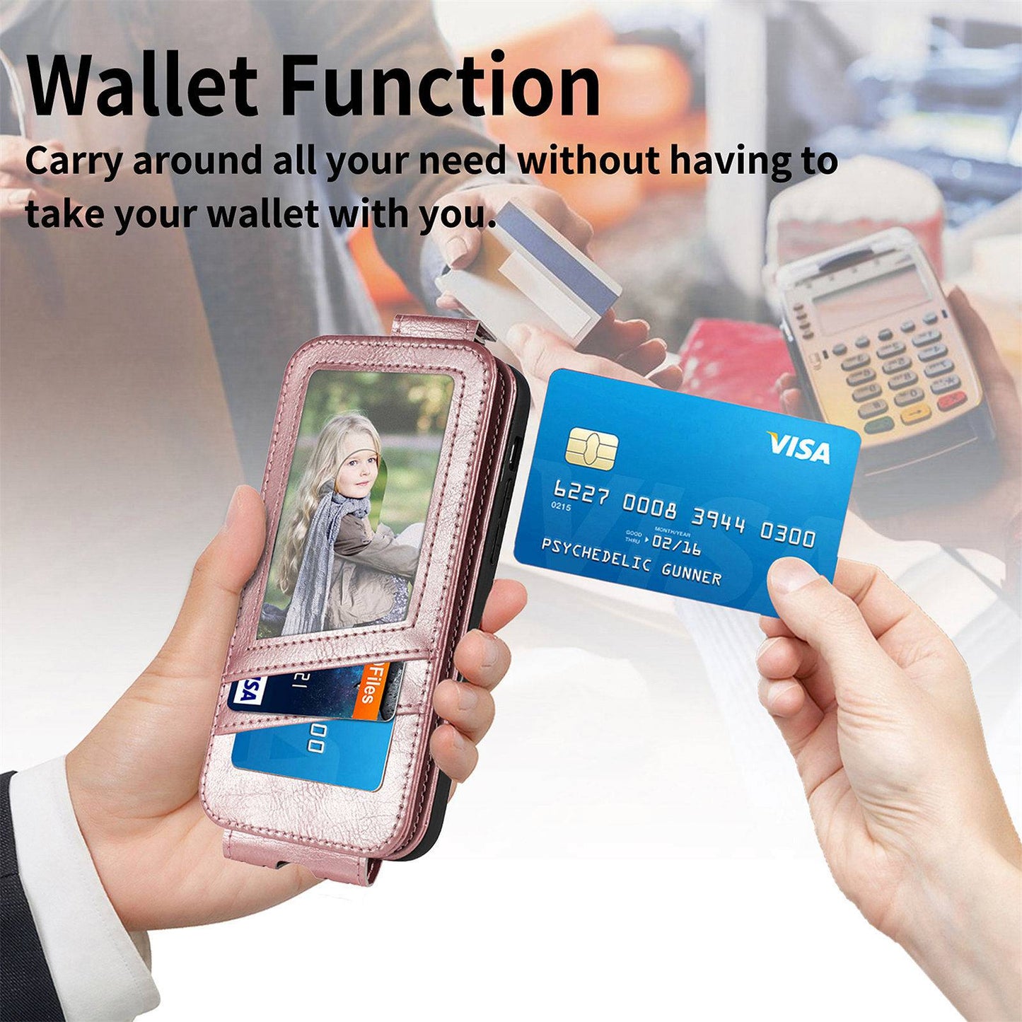 For Samsung Galaxy A53 5G PU Leather Vertical Flip Cover Zipper Wallet Stand Phone Case with Built-in Metal Sheet