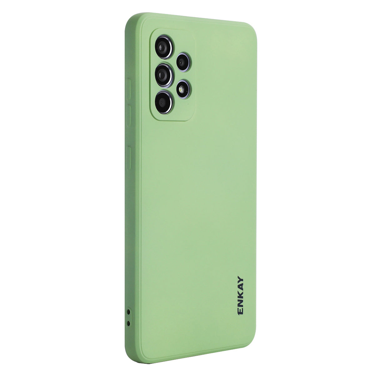 ENKAY HAT PRINCE Liquid Silicone Case for Samsung Galaxy A52 4G/5G/A52s 5G, Shockproof Straight Edge Design Camera Protection Lens Protector Cover
