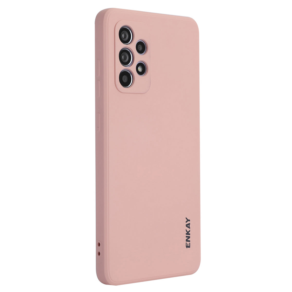 ENKAY HAT PRINCE Liquid Silicone Case for Samsung Galaxy A52 4G/5G/A52s 5G, Shockproof Straight Edge Design Camera Protection Lens Protector Cover