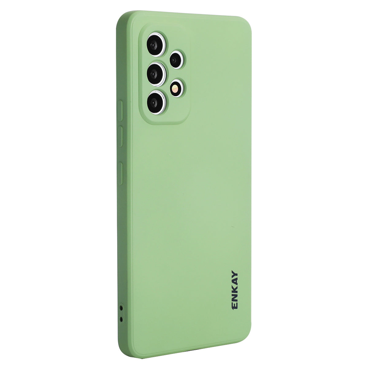 ENKAY HAT PRINCE Liquid Silicone Case for Samsung Galaxy A53 5G, Drop Resistant Straight Edge Design Camera Protection Lens Protector Cover
