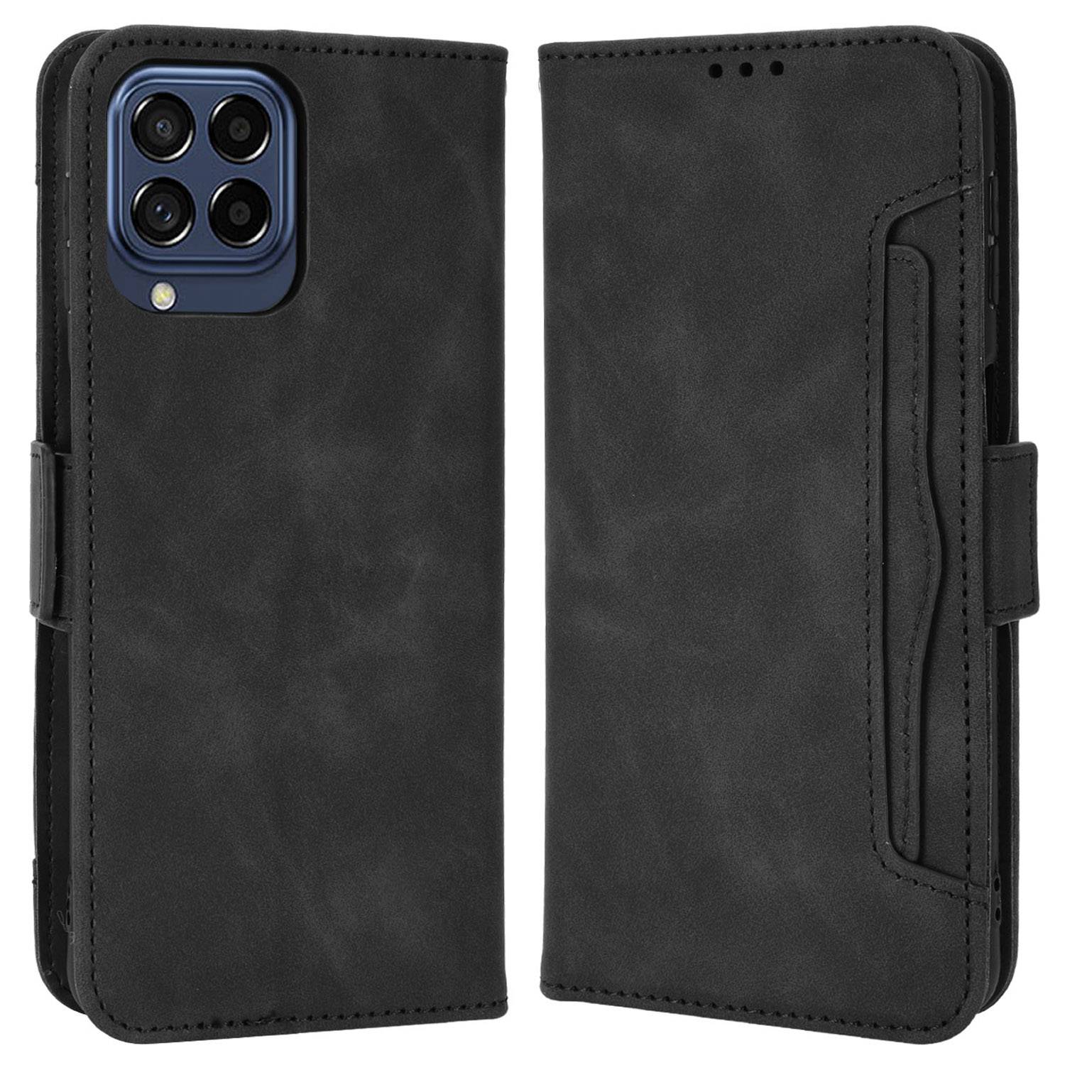 Anti-dust Smartphone Bag Case for Samsung Galaxy M53 5G, Magnetic Flip Wallet Style Stand Shockproof PU Leather Phone Cover
