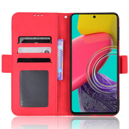 Anti-dust Smartphone Bag Case for Samsung Galaxy M53 5G, Magnetic Flip Wallet Style Stand Shockproof PU Leather Phone Cover