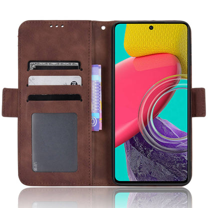 Anti-dust Smartphone Bag Case for Samsung Galaxy M53 5G, Magnetic Flip Wallet Style Stand Shockproof PU Leather Phone Cover