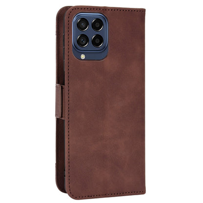 Anti-dust Smartphone Bag Case for Samsung Galaxy M53 5G, Magnetic Flip Wallet Style Stand Shockproof PU Leather Phone Cover