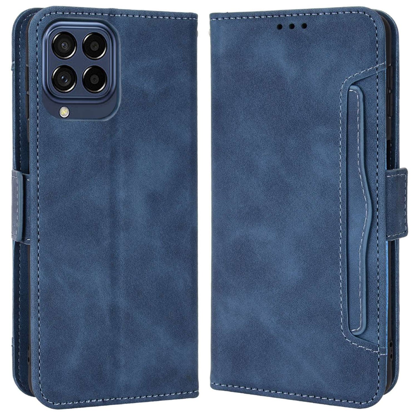 Anti-dust Smartphone Bag Case for Samsung Galaxy M53 5G, Magnetic Flip Wallet Style Stand Shockproof PU Leather Phone Cover