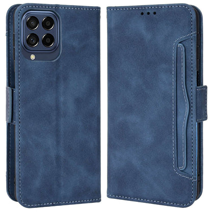 Anti-dust Smartphone Bag Case for Samsung Galaxy M53 5G, Magnetic Flip Wallet Style Stand Shockproof PU Leather Phone Cover