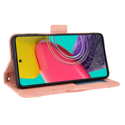 Anti-dust Smartphone Bag Case for Samsung Galaxy M53 5G, Magnetic Flip Wallet Style Stand Shockproof PU Leather Phone Cover