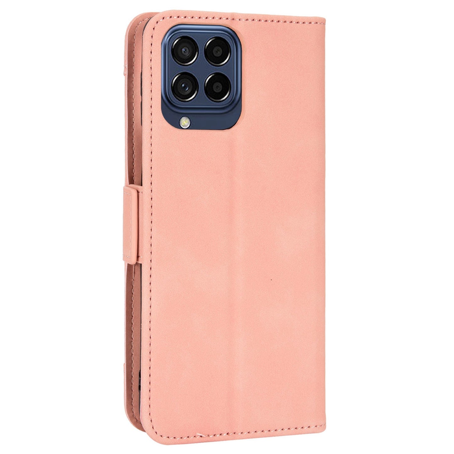 Anti-dust Smartphone Bag Case for Samsung Galaxy M53 5G, Magnetic Flip Wallet Style Stand Shockproof PU Leather Phone Cover