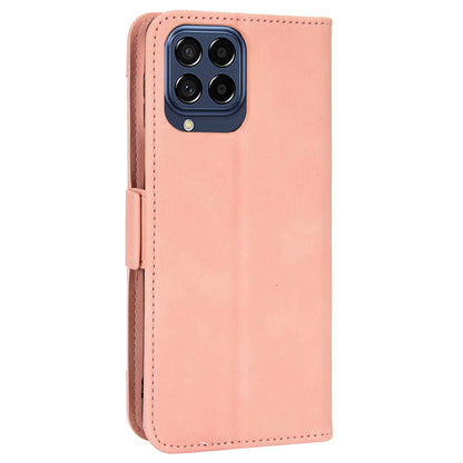 Anti-dust Smartphone Bag Case for Samsung Galaxy M53 5G, Magnetic Flip Wallet Style Stand Shockproof PU Leather Phone Cover