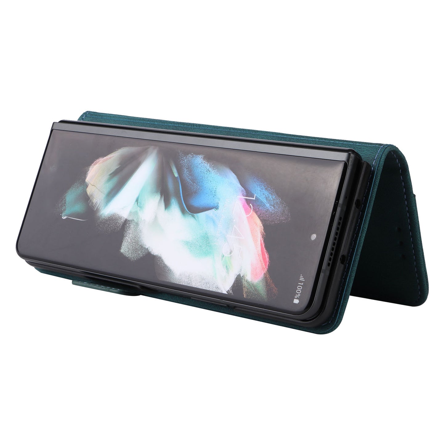 For Samsung Galaxy Z Fold3 5G Hardware Design PU Leather Case Wallet Stand Double Magnetic Clasp Phone Cover