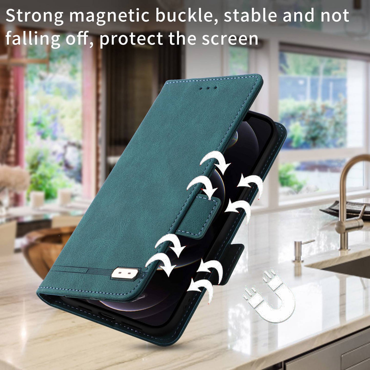 For Samsung Galaxy Z Fold3 5G Hardware Design PU Leather Case Wallet Stand Double Magnetic Clasp Phone Cover