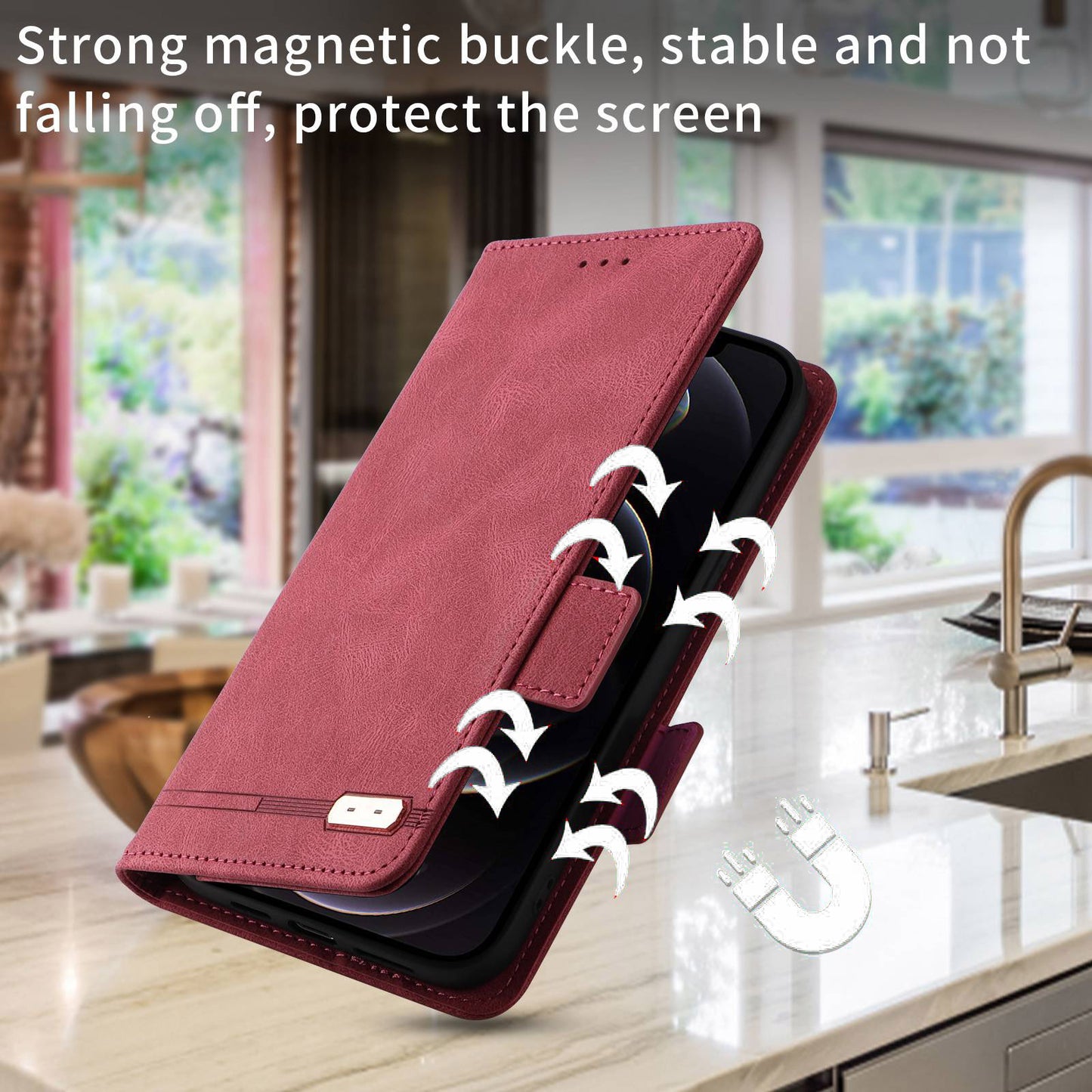 For Samsung Galaxy Z Fold3 5G Hardware Design PU Leather Case Wallet Stand Double Magnetic Clasp Phone Cover