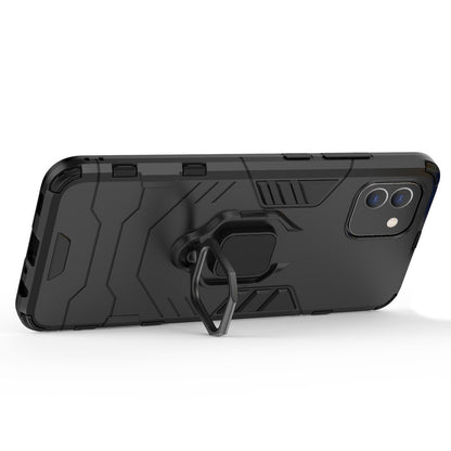 For Samsung Galaxy A03 (166.5 x 75.98 x 9.14mm) TPU+PC Shockproof Protection Case Military Grade Armor Ring Holder Back Cover