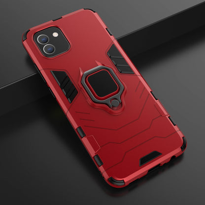 For Samsung Galaxy A03 (166.5 x 75.98 x 9.14mm) TPU+PC Shockproof Protection Case Military Grade Armor Ring Holder Back Cover