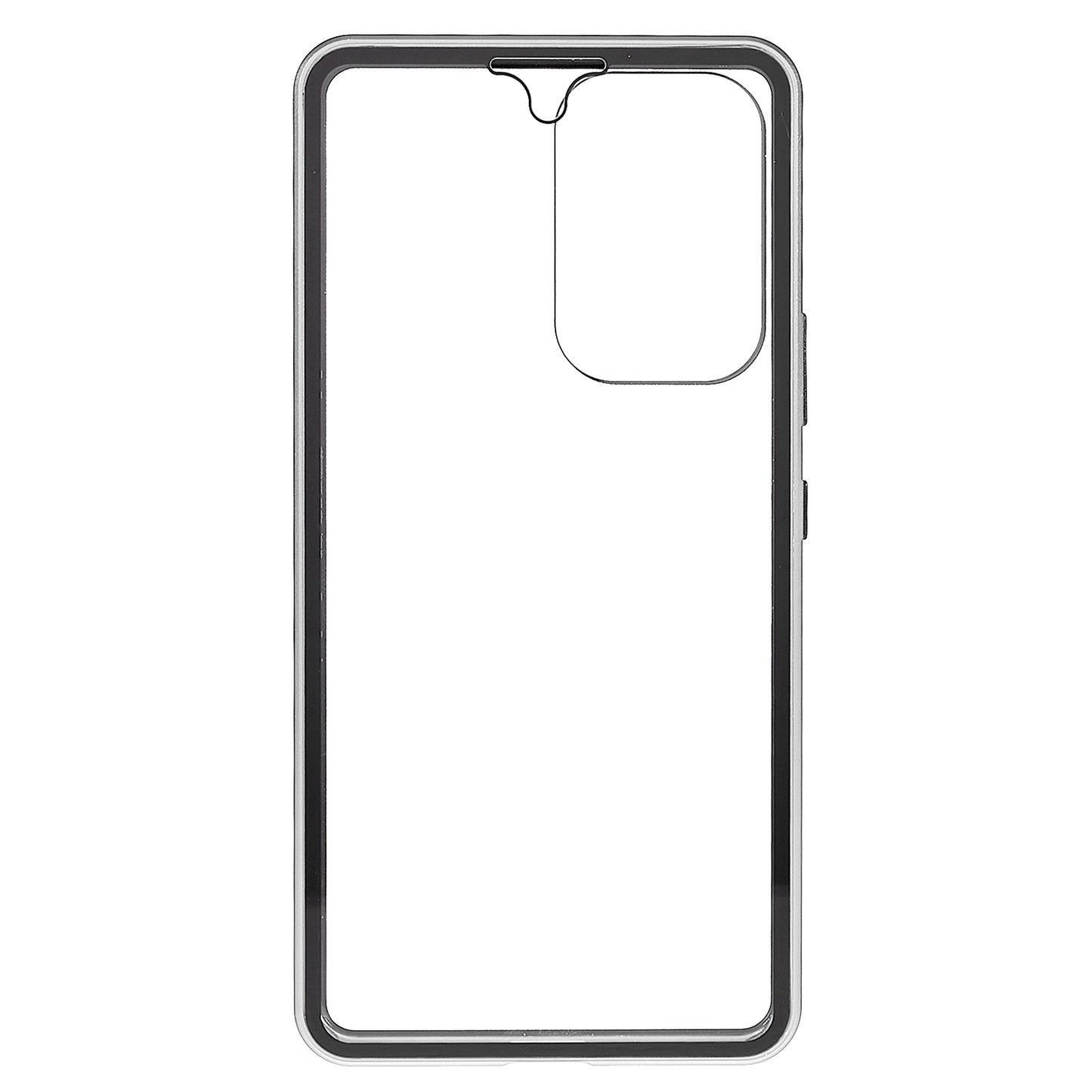 For Samsung Galaxy A53 5G Anti-fall Metal Bumper + Double-sided Tempered Glass Shell 360 Degree All-inclusive Protection Magnetic Phone Cover