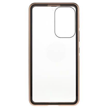 For Samsung Galaxy A53 5G Anti-fall Metal Bumper + Double-sided Tempered Glass Shell 360 Degree All-inclusive Protection Magnetic Phone Cover
