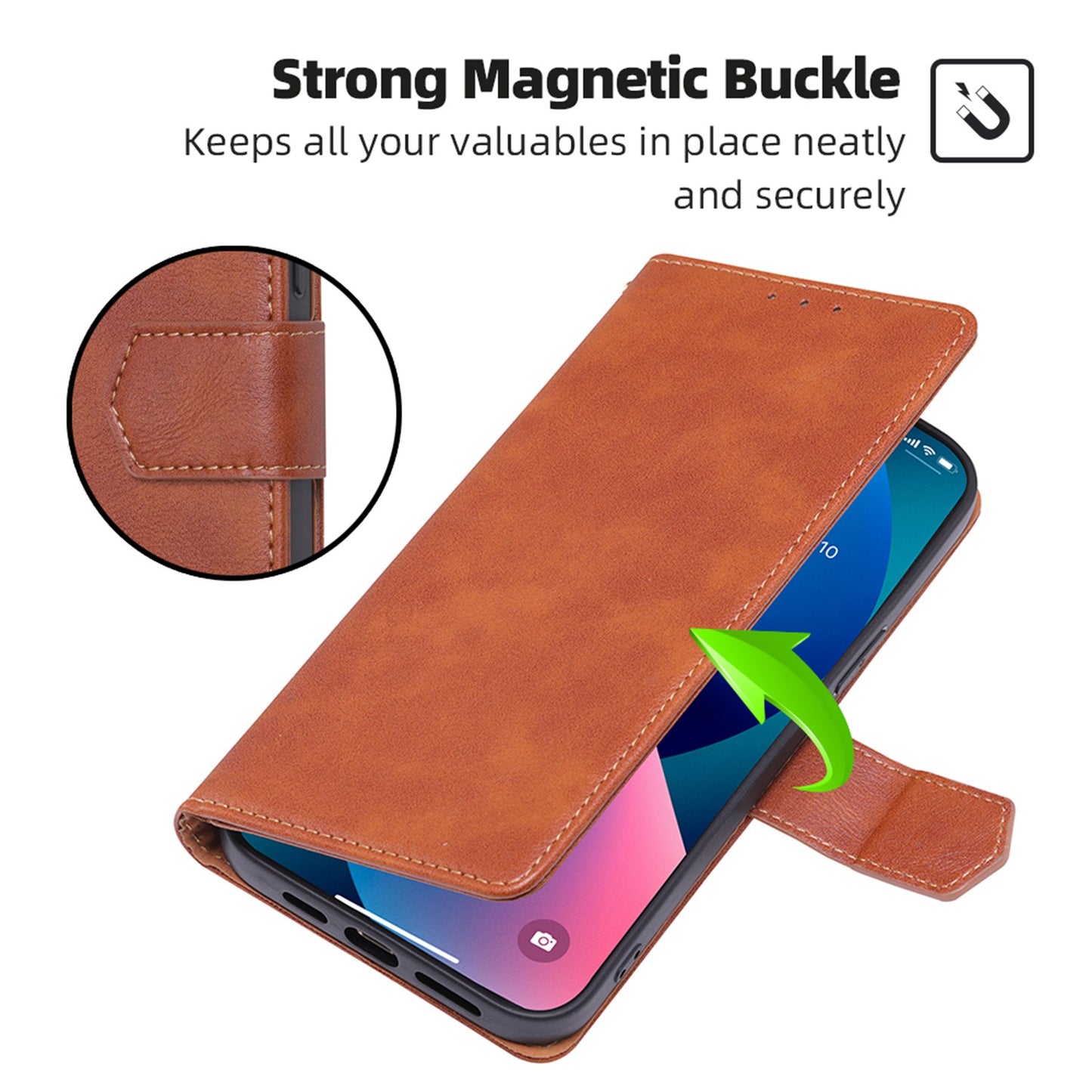 RFID Blocking Phone Cover for Samsung Galaxy A33 5G, Viewing Stand Wallet Waterproof Cell Phone Case