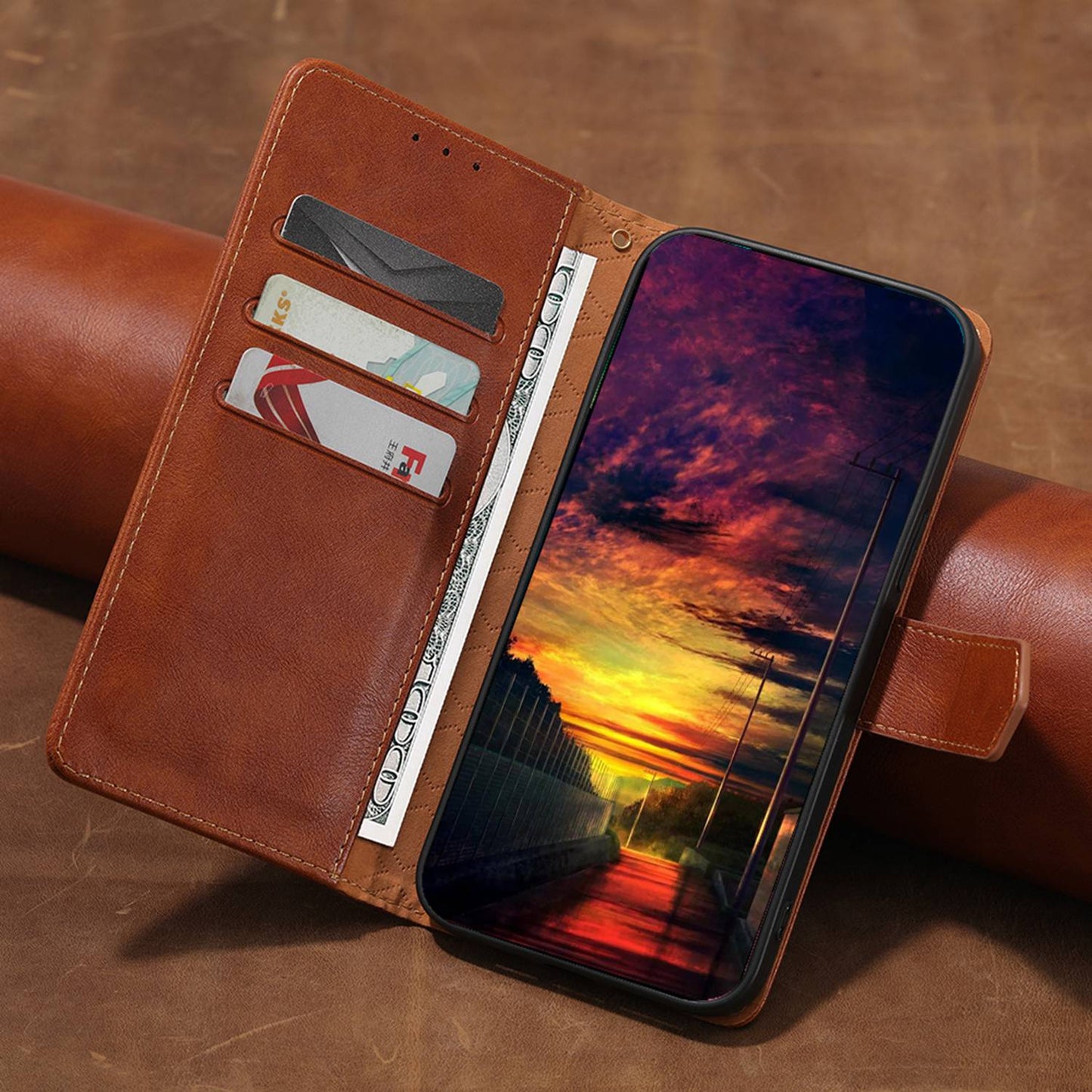 RFID Blocking Phone Cover for Samsung Galaxy A33 5G, Viewing Stand Wallet Waterproof Cell Phone Case