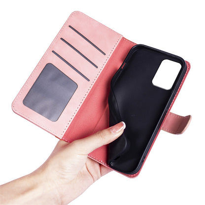 For Samsung Galaxy A52 4G/A52 5G/A52s 5G PU Leather Stand Flip Cover Soft Inner TPU Anti-Scratch Color Splicing Wallet Case