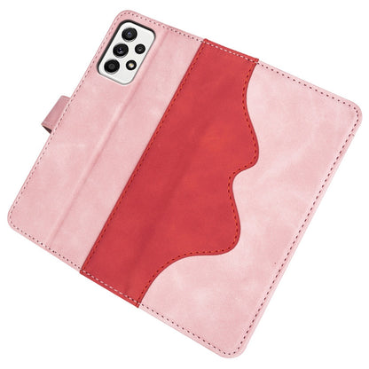 For Samsung Galaxy A52 4G/A52 5G/A52s 5G PU Leather Stand Flip Cover Soft Inner TPU Anti-Scratch Color Splicing Wallet Case