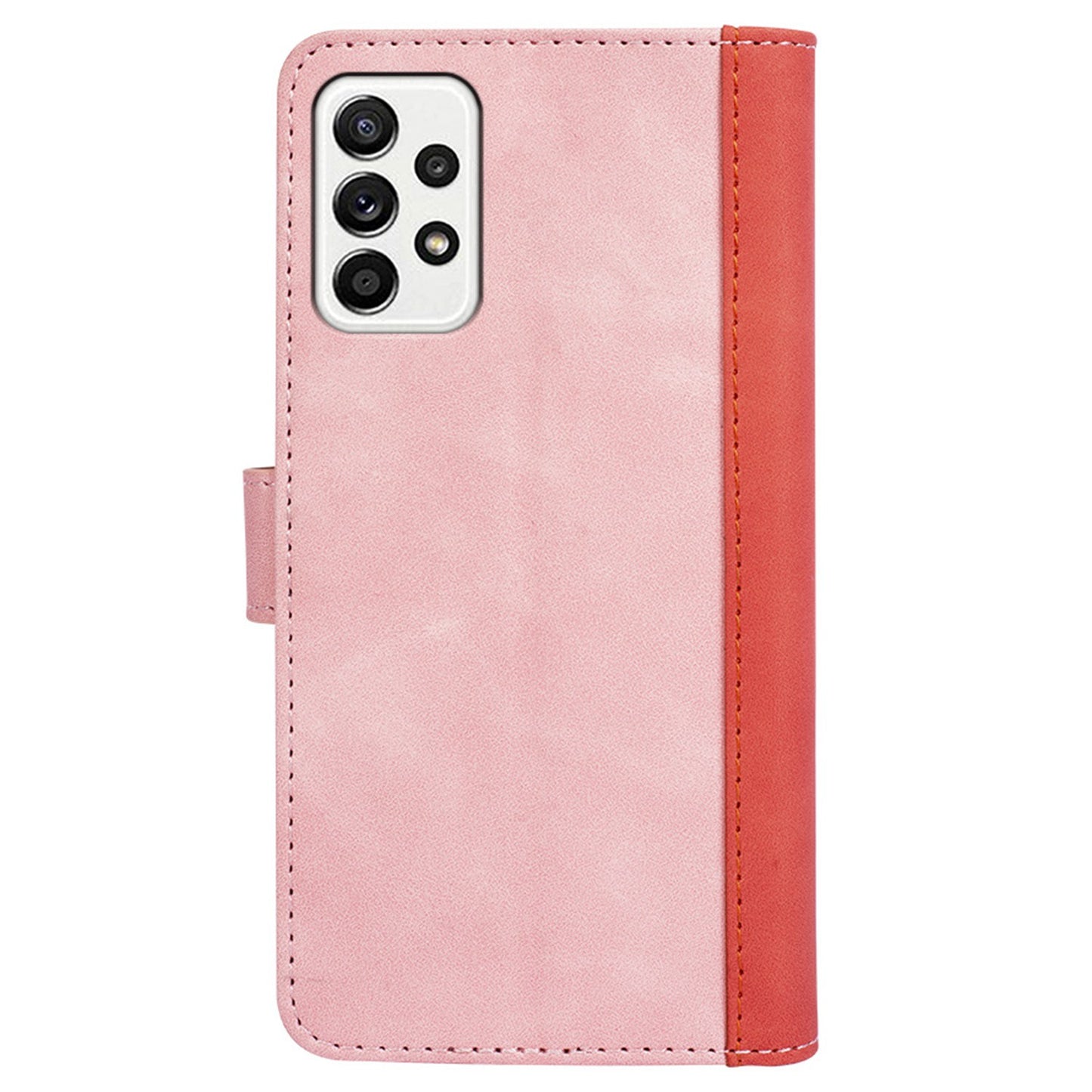 For Samsung Galaxy A52 4G/A52 5G/A52s 5G PU Leather Stand Flip Cover Soft Inner TPU Anti-Scratch Color Splicing Wallet Case