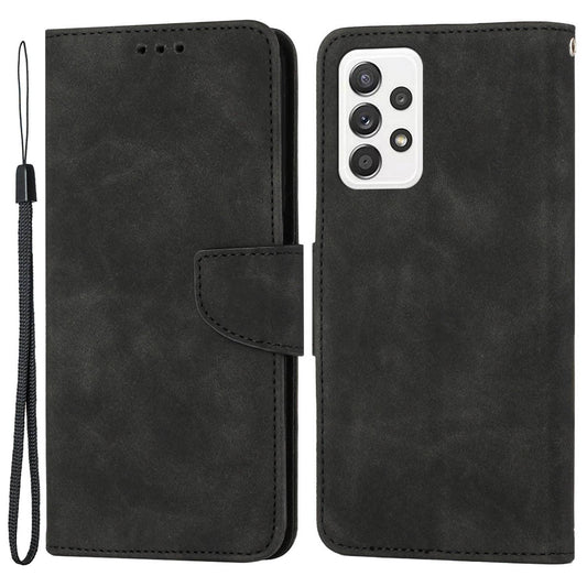 For Samsung Galaxy A52 4G/5G/A52s 5G Well Protection Magnetic Clasp PU Leather Case Solid Color Wallet Stand Anti-scratch Phone Cover