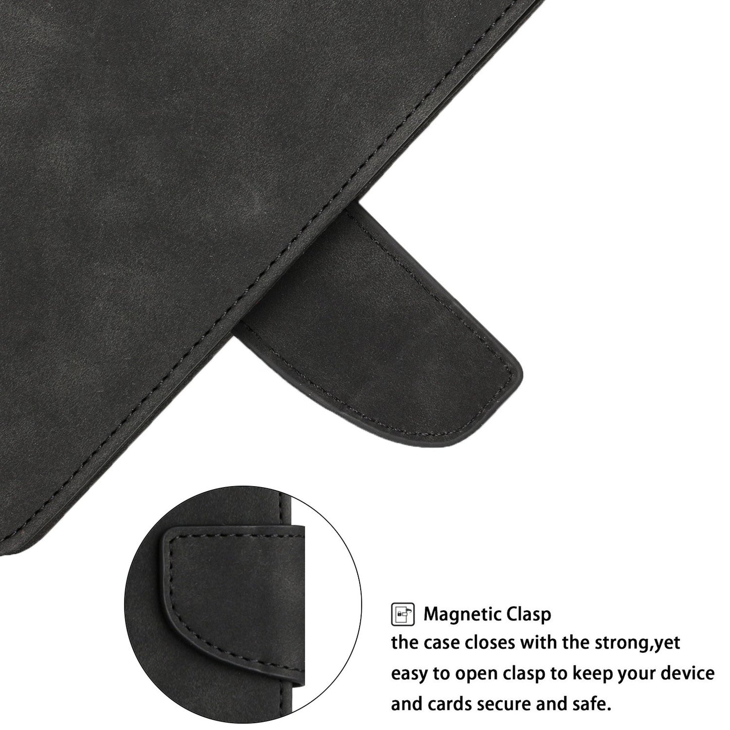 For Samsung Galaxy A52 4G/5G/A52s 5G Well Protection Magnetic Clasp PU Leather Case Solid Color Wallet Stand Anti-scratch Phone Cover