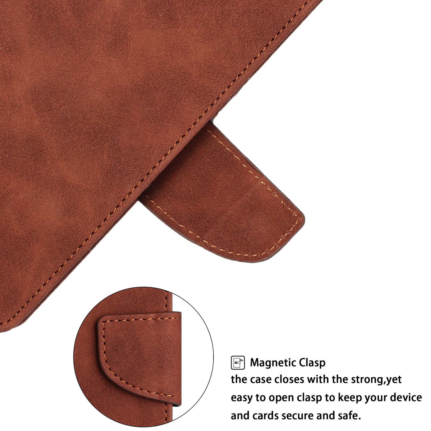 For Samsung Galaxy A52 4G/5G/A52s 5G Well Protection Magnetic Clasp PU Leather Case Solid Color Wallet Stand Anti-scratch Phone Cover