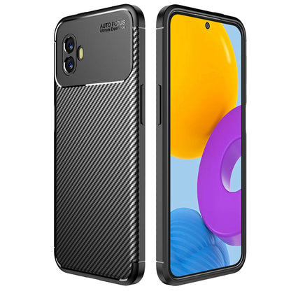 For Samsung Galaxy Xcover 6 Pro 5G Carbon Fiber Texture Scratch-resistant Soft TPU Phone Case Anti-fall Back Shell
