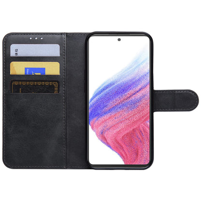 For Samsung Galaxy A53 5G PU Leather Flip Cover Wallet Design Stand TPU Shockproof Inner Shell Magnetic Phone Case