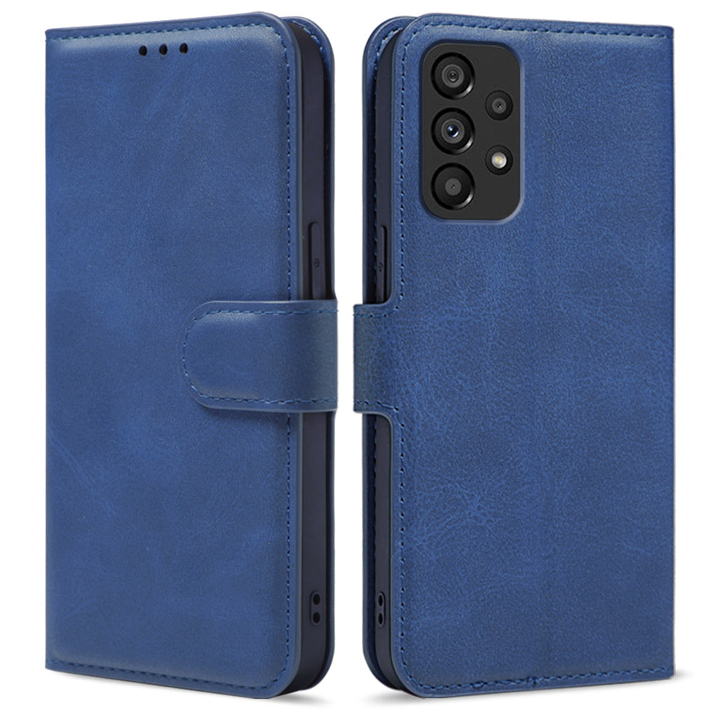 For Samsung Galaxy A53 5G PU Leather Flip Cover Wallet Design Stand TPU Shockproof Inner Shell Magnetic Phone Case