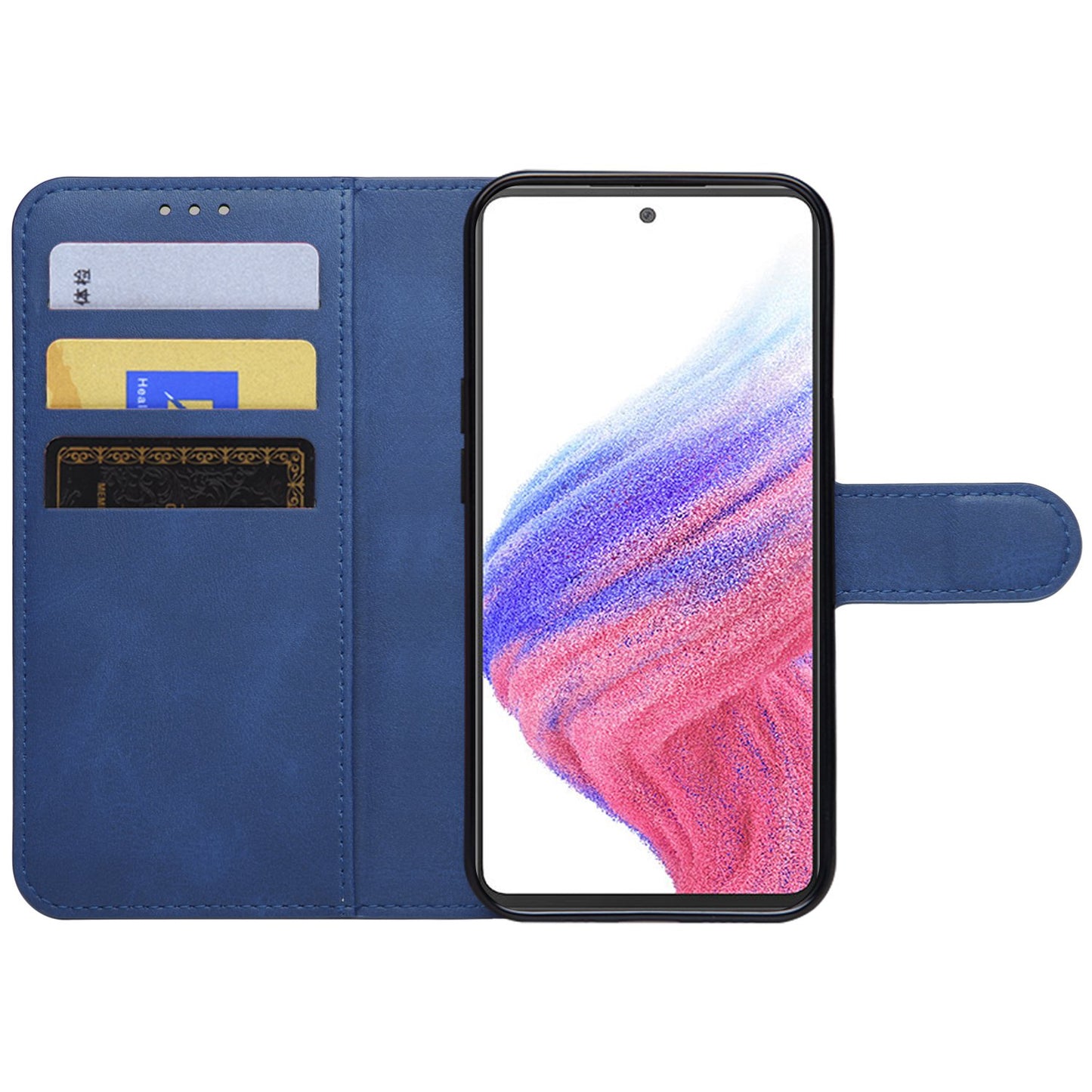 For Samsung Galaxy A53 5G PU Leather Flip Cover Wallet Design Stand TPU Shockproof Inner Shell Magnetic Phone Case