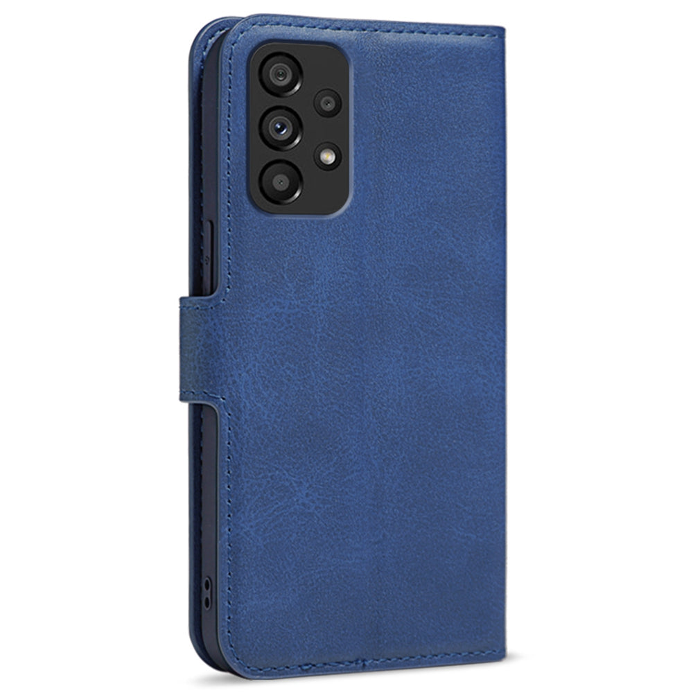 For Samsung Galaxy A53 5G PU Leather Flip Cover Wallet Design Stand TPU Shockproof Inner Shell Magnetic Phone Case