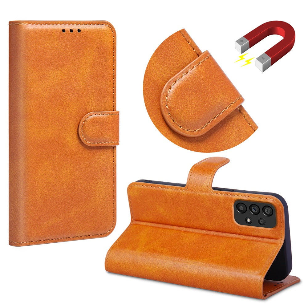 For Samsung Galaxy A53 5G PU Leather Flip Cover Wallet Design Stand TPU Shockproof Inner Shell Magnetic Phone Case