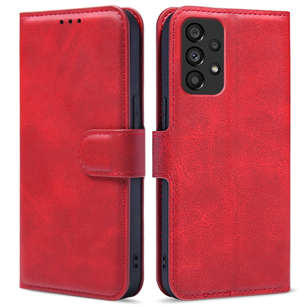 For Samsung Galaxy A53 5G PU Leather Flip Cover Wallet Design Stand TPU Shockproof Inner Shell Magnetic Phone Case