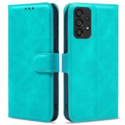 For Samsung Galaxy A53 5G PU Leather Flip Cover Wallet Design Stand TPU Shockproof Inner Shell Magnetic Phone Case