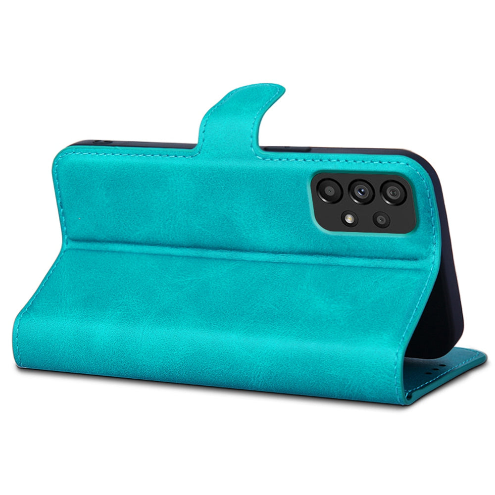 For Samsung Galaxy A53 5G PU Leather Flip Cover Wallet Design Stand TPU Shockproof Inner Shell Magnetic Phone Case