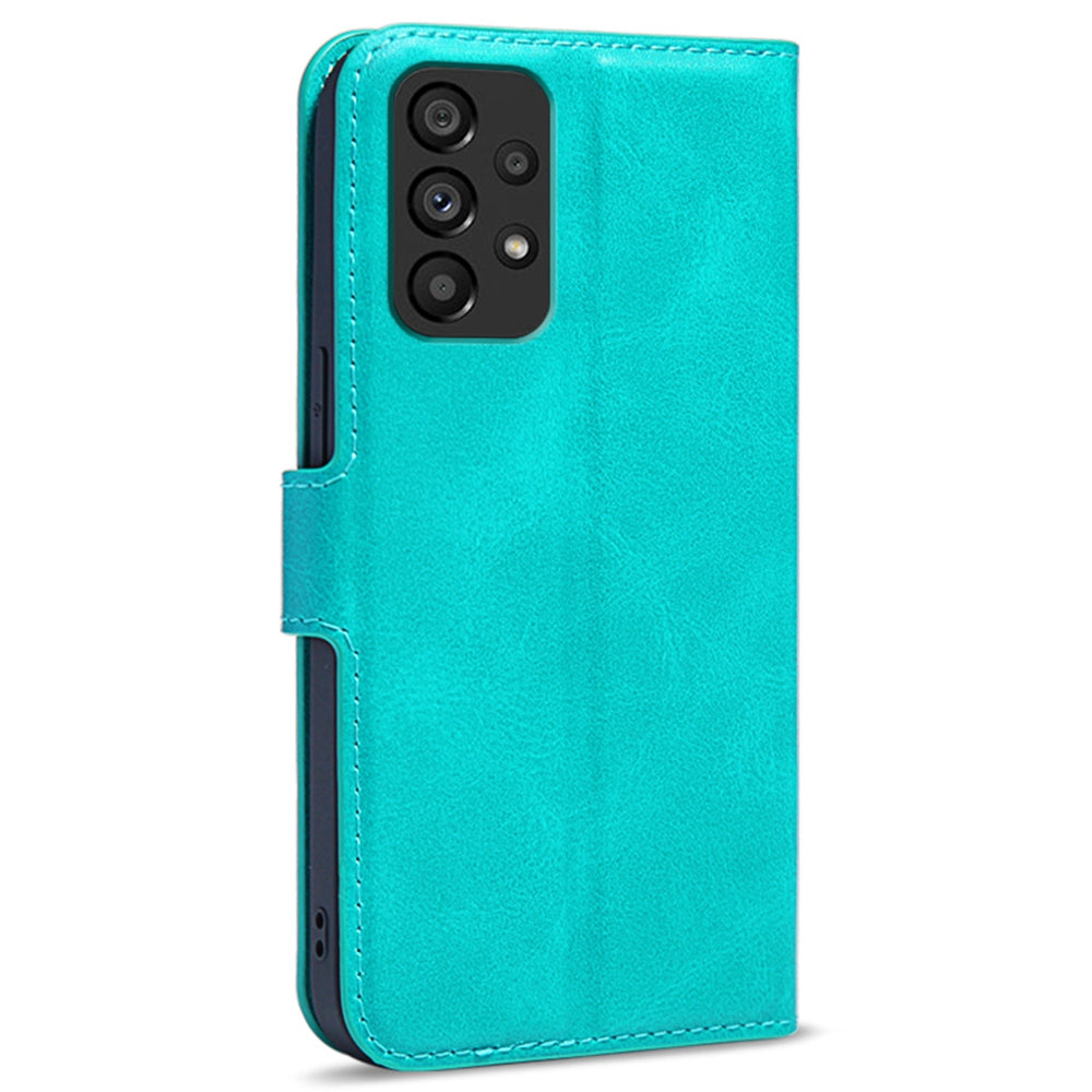 For Samsung Galaxy A53 5G PU Leather Flip Cover Wallet Design Stand TPU Shockproof Inner Shell Magnetic Phone Case